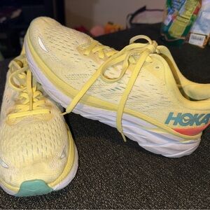 Size 7.5B - Hoka One One Clifton 8 Yellow Pear Woman’s